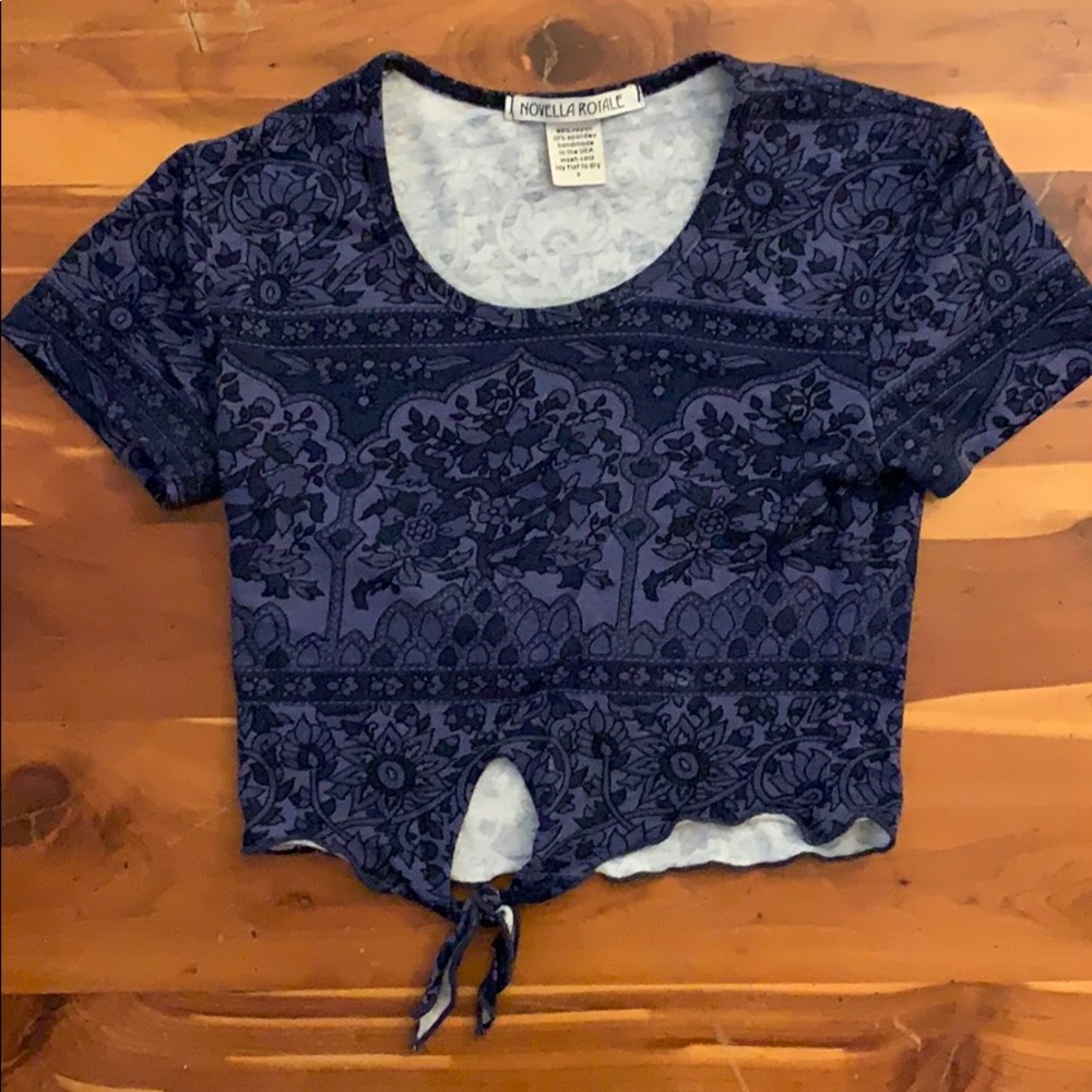 Novella Royale Indigo Crop  Top & Maxi Set